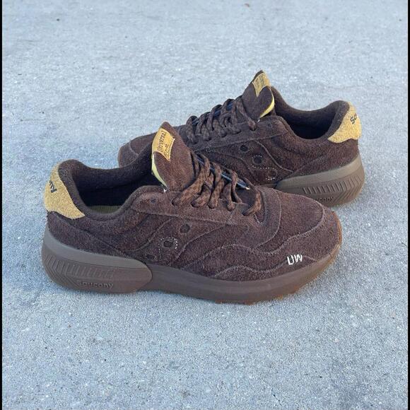 Saucony Jazz NXT x Universal Works Brown Mens Sz 8 FLAWLESS - Picture 1 of 7